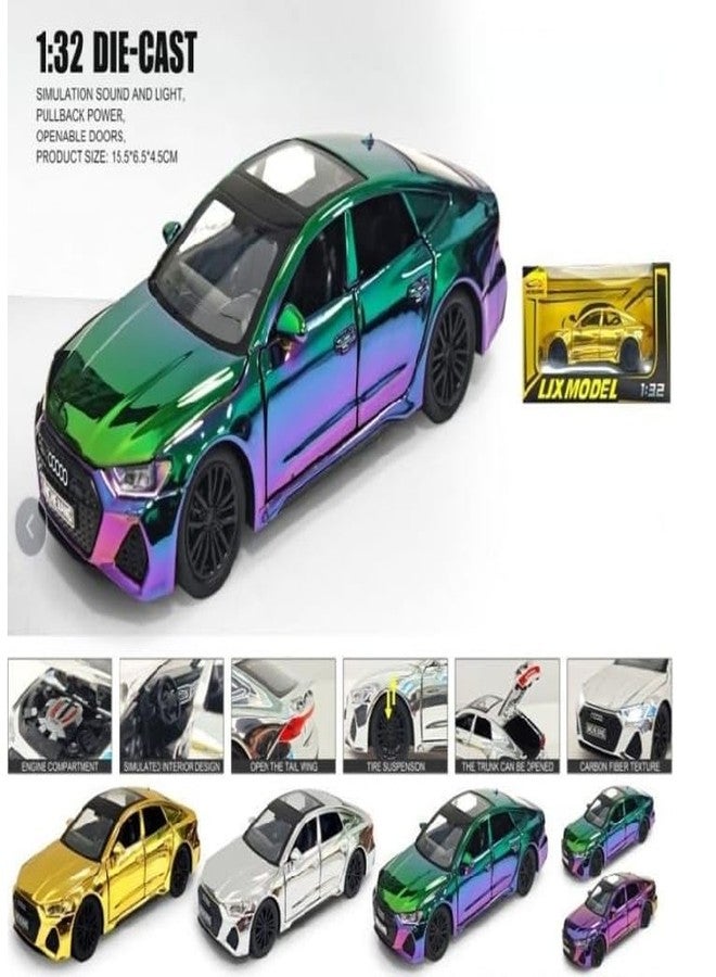 سكاي تيك سيارة أودي RS7 سبورت باك من سكاي تك®، نموذج مصغر بمقياس 1:32، مصنوعة من سبيكة معدنية حصرية، تعمل بتقنية السحب للخلف، مزودة بأبواب قابلة للفتح وموسيقى وإضاءة، أفضل هدية للأطفال. [الألوان متوفرة حسب المخزون] - Image 2